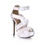 Open Toe Platforms Stiletto Heel Wide Silk Like Satin Women's Bowknot