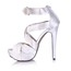 Open Toe Platforms Stiletto Heel Wide Silk Like Satin Women's Bowknot
