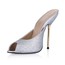 Average Slippers Sequined Cloth/Sparkling Glitter Stiletto Heel Outdoor Women's Round Toe