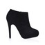 Booties/Ankle Boots Wedding Shoes Zipper Stretch Velvet Women's Narrow Stiletto Heel