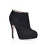 Booties/Ankle Boots Wedding Shoes Zipper Stretch Velvet Women's Narrow Stiletto Heel