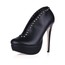 Round Toe Wedding Shoes PU Stiletto Heel Wide Rivet Girls'