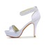 Satin Dance Shoes Imitation Pearl Stiletto Heel Sandals Girls' Dress