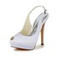 Buckle Wedding Shoes Satin Stiletto Heel Girls' Slingbacks Wedding