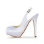 Buckle Wedding Shoes Satin Stiletto Heel Girls' Slingbacks Wedding