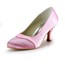 Spool Heel Pumps/Heels Rhinestone Girls' Average Cap-Toe Satin