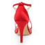 Women's Dance Shoes Graduation Sandals Silk Like Satin Rhinestone Kitten Heel