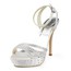 Stiletto Heel Wedding Shoes Silk Like Satin Girls' Buckle Casual Open Toe