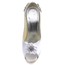 Peep Toe Platforms Flower Women's Kitten Heel Silk Like Satin Outdoor