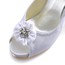 Peep Toe Platforms Flower Women's Kitten Heel Silk Like Satin Outdoor