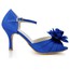 Women's Wedding Shoes Satin Flower Kitten Heel Dress Silk Like Satin D'Orsay & Two-Piece